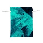 Background Texture Pattern Blue Lightweight Drawstring Pouch (M) Back