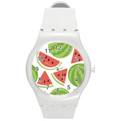 Watermelon Juice Auglis Clip Art Watermelon Round Plastic Sport Watch (m) by Vaneshart