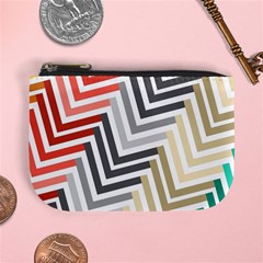 Abstract Colorful Geometric Pattern Mini Coin Purse by Vaneshart