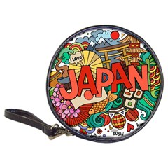 Earthquake And Tsunami Drawing Japan Illustration Classic 20-cd Wallets by Vaneshart