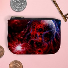 Art Space Abstract Red Line Mini Coin Purse by Vaneshart