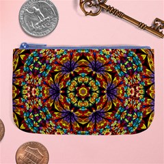 Geometric Pattern Kaleidoscope Art Mirror Image Mosaic Large Coin Purse by Vaneshart