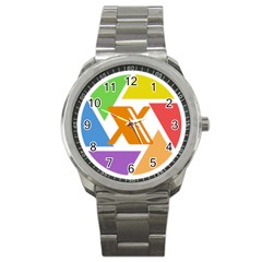 Xcoin Logo 200x200 Sport Metal Watch by Ipsum