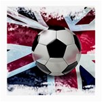 Soccer Ball With Great Britain Flag Medium Glasses Cloth (2 Sides) Front