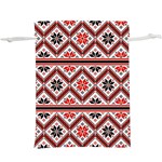 Folklore Ethnic Pattern Background  Lightweight Drawstring Pouch (XL) Back