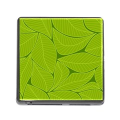 Pattern Leaves Walnut Nature Memory Card Reader (square 5 Slot) by Vaneshart