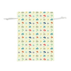 Clouds And Umbrellas Seasons Pattern Lightweight Drawstring Pouch (l) by Wegoenart