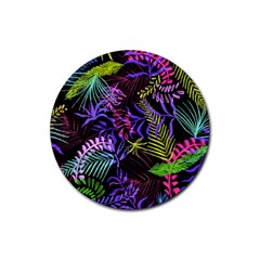 Leaves  Rubber Round Coaster (4 Pack)  by Sobalvarro