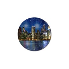 City Smart Modern Future Connect Golf Ball Marker (4 Pack) by Wegoenart