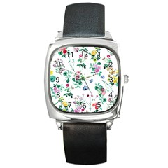 Leaves Square Metal Watch by Sobalvarro