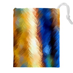 Abstract Paint Smears Drawstring Pouch (5xl) by Vaneshart