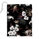 Beautiful Artistic Dark Tropical Pattern Drawstring Pouch (5XL) Back