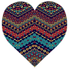 Ethnic  Wooden Puzzle Heart by Sobalvarro
