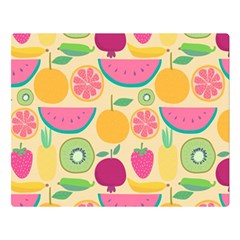 Seamless Pattern With Fruit Vector Illustrations Gift Wrap Design Double Sided Flano Blanket (large)  by Vaneshart