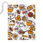 Honey Seamless Pattern Drawstring Pouch (4XL) Back