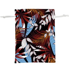 Trending Abstract Seamless Pattern With Colorful Tropical Leaves Plants Black  Lightweight Drawstring Pouch (xl) by Vaneshart