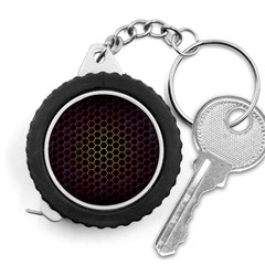 Dark Hexagon With Light Fire Background Measuring Tape by Vaneshart