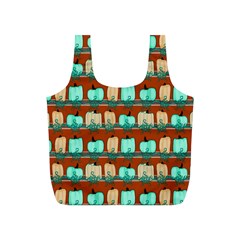 Bluegreen Pumpkins Full Print Recycle Bag (s) by bloomingvinedesign