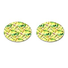 Ubrs Yellow Cufflinks (oval) by Rokinart