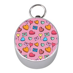 Candy Pattern Mini Silver Compasses by Sobalvarro