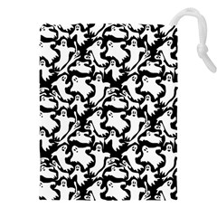 Ghosts Drawstring Pouch (4xl) by bloomingvinedesign