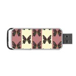 Butterflies Pink Old Old Texture Portable USB Flash (One Side) Front