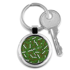 Pepe The Frog Face Pattern Green Kekistan Meme Key Chain (round) by snek