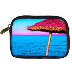 Pop Art Beach Umbrella  Digital Camera Leather Case by essentialimage