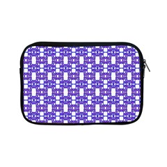 Purple  White  Abstract Pattern Apple Ipad Mini Zipper Cases by BrightVibesDesign