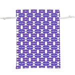 Purple  White  Abstract Pattern  Lightweight Drawstring Pouch (XL) Back
