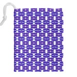 Purple  White  Abstract Pattern Drawstring Pouch (4XL) Back
