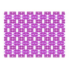 Pink  White  Abstract Pattern Double Sided Flano Blanket (mini)  by BrightVibesDesign