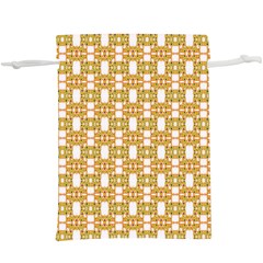 Yellow  White  Abstract Pattern  Lightweight Drawstring Pouch (xl) by BrightVibesDesign