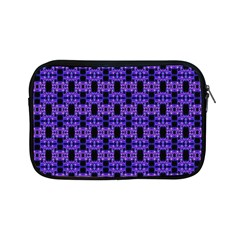 Purple Black Abstract Pattern Apple Ipad Mini Zipper Cases by BrightVibesDesign