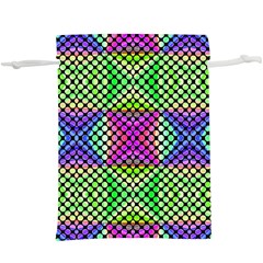 Bright  Circle Abstract Black Green Pink Blue  Lightweight Drawstring Pouch (xl) by BrightVibesDesign
