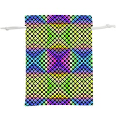 Bright  Circle Abstract Black Yellow Purple Green Blue  Lightweight Drawstring Pouch (xl) by BrightVibesDesign