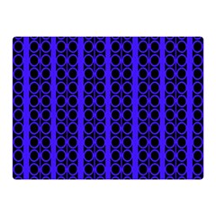 Circles Lines Black Blue Double Sided Flano Blanket (mini)  by BrightVibesDesign