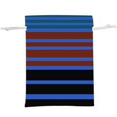 Black Stripes Blue Green Orange  Lightweight Drawstring Pouch (xl) by BrightVibesDesign