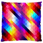 Abstract Blue Background Colorful Pattern Standard Flano Cushion Case (One Side) Front