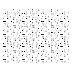 Music Notes Background Wallpaper Double Sided Flano Blanket (medium)  by HermanTelo