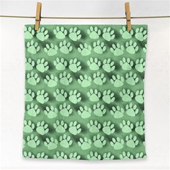 Pattern Texture Feet Dog Green Face Towel by HermanTelo