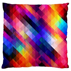 Abstract Background Colorful Pattern Large Flano Cushion Case (one Side) by HermanTelo