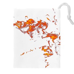 Can Walk On Fire, White Background Drawstring Pouch (4xl) by picsaspassion