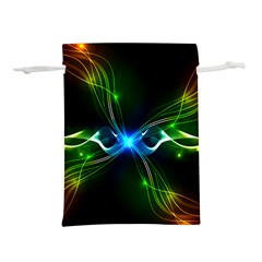Colorful Neon Art Light Rays, Rainbow Colors Lightweight Drawstring Pouch (s) by picsaspassion