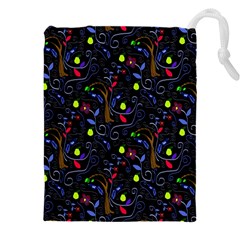 Medieval Birds And Scrolls Drawstring Pouch (5xl) by bloomingvinedesign