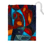 Abstract With Heart Drawstring Pouch (5XL) Front