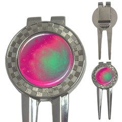 Effet Galaxy Rose/vert 3-in-1 Golf Divots by kcreatif