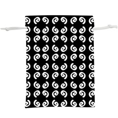 Abstrait Spirale Blanc/noir  Lightweight Drawstring Pouch (xl) by kcreatif