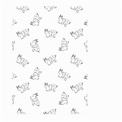 Messy Life Phrase Motif Typographic Pattern Large Garden Flag (two Sides) by dflcprintsclothing