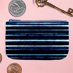 Bandes Peinture Bleu Profond Large Coin Purse by kcreatif